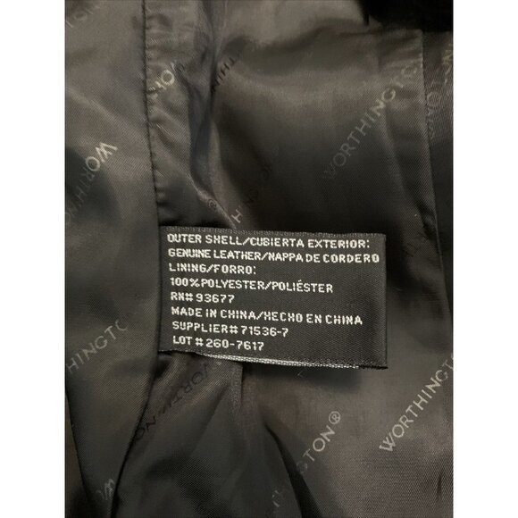 Worthington Women Size Medium Black Lambs Leather - Picture 8 of 9